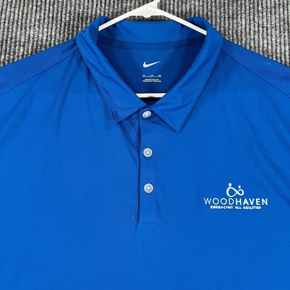 Nike Mens Shirt Polo 4XL Blue Short Sleeve Woodhaven New with Tags NWT